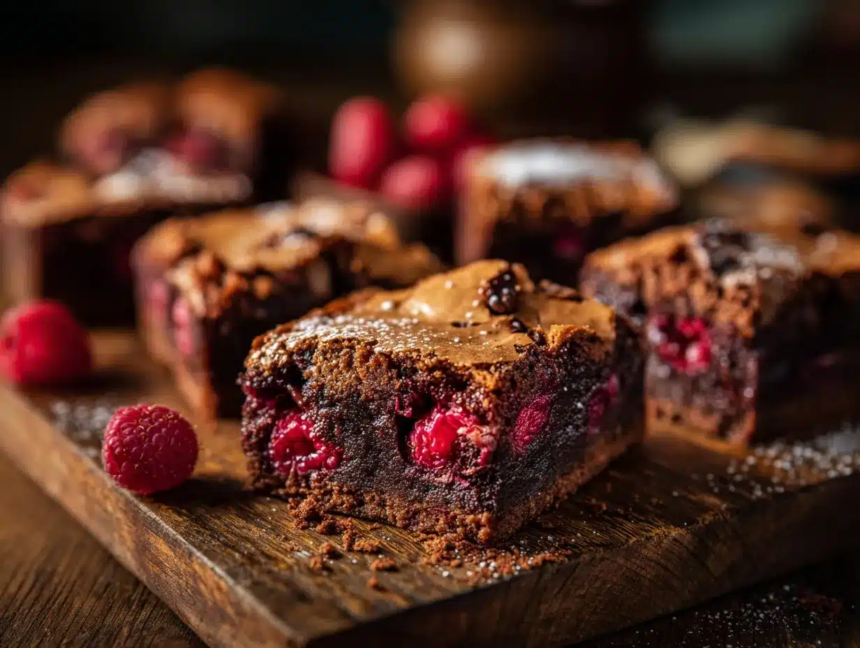 raspberry brownies preparation steps