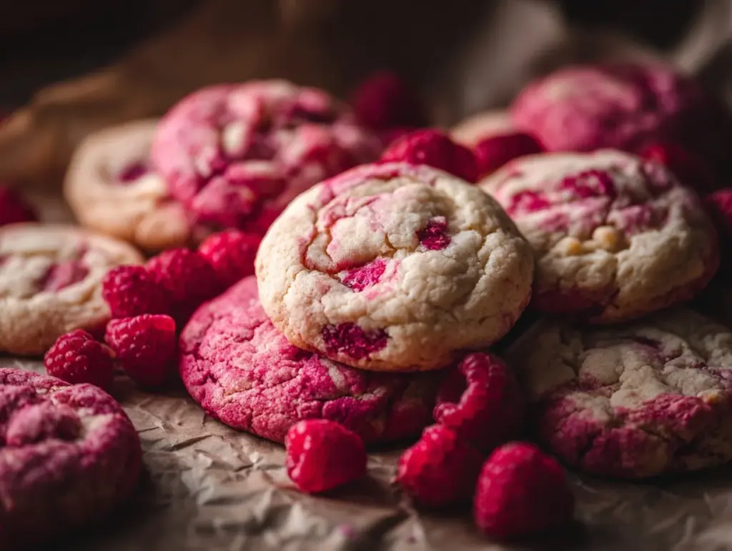 raspberry cookies - featured image