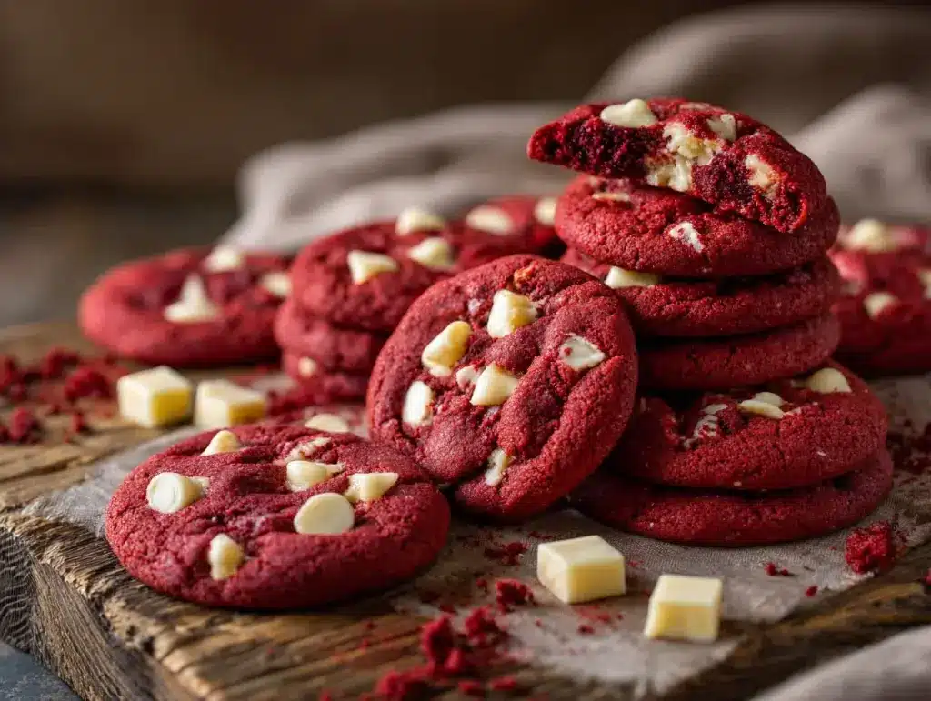 red velvet cookies recipe - featured image