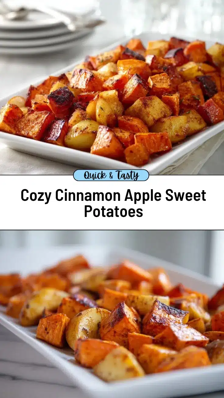 roasted apple cinnamon sweet potatoes recipe