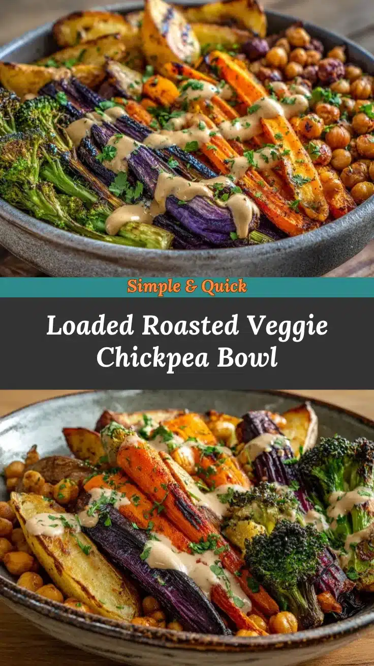 roasted vegetable chickpea bowl recipe