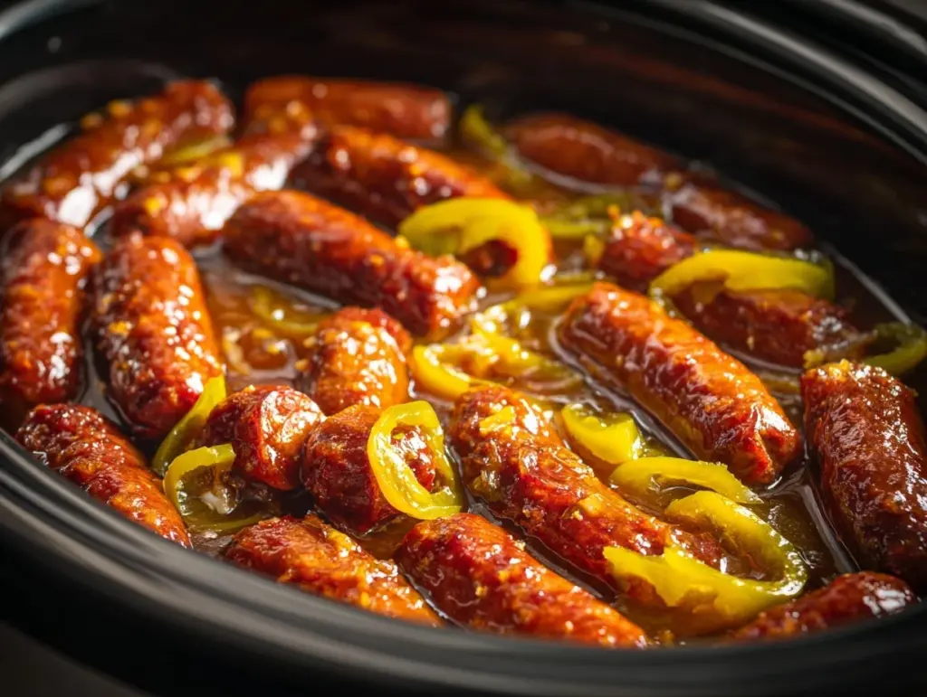 Slow Cooker Mississippi Mini Sausages - featured image