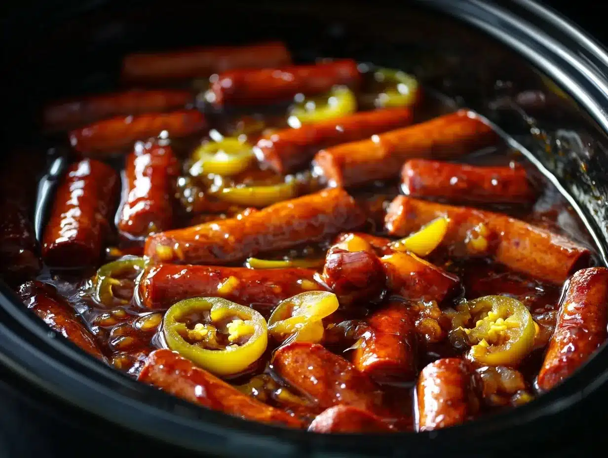 Slow Cooker Mississippi Mini Sausages preparation steps
