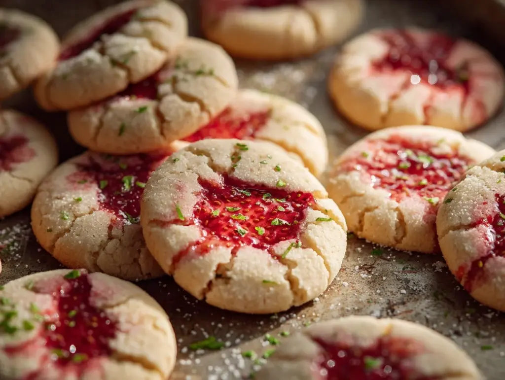 strawberry sugar cookies - featured image