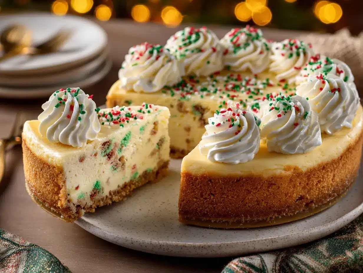 sugar cookie cheesecake preparation steps