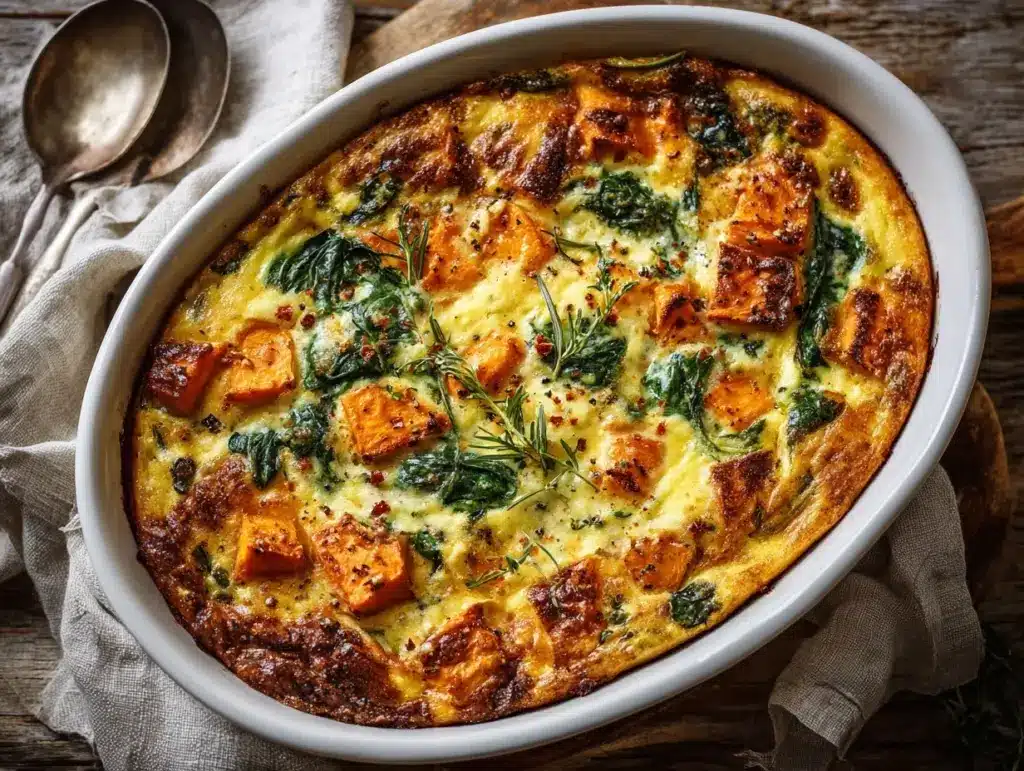 sweet potato egg casserole - featured image