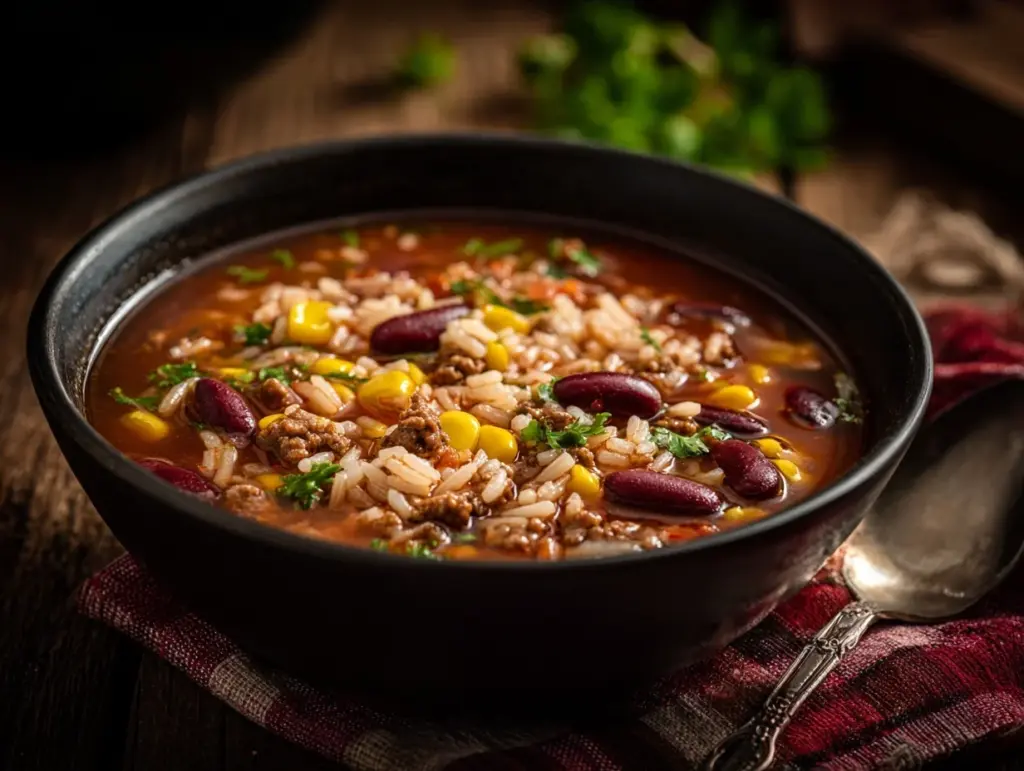 taco rice soup - featured image