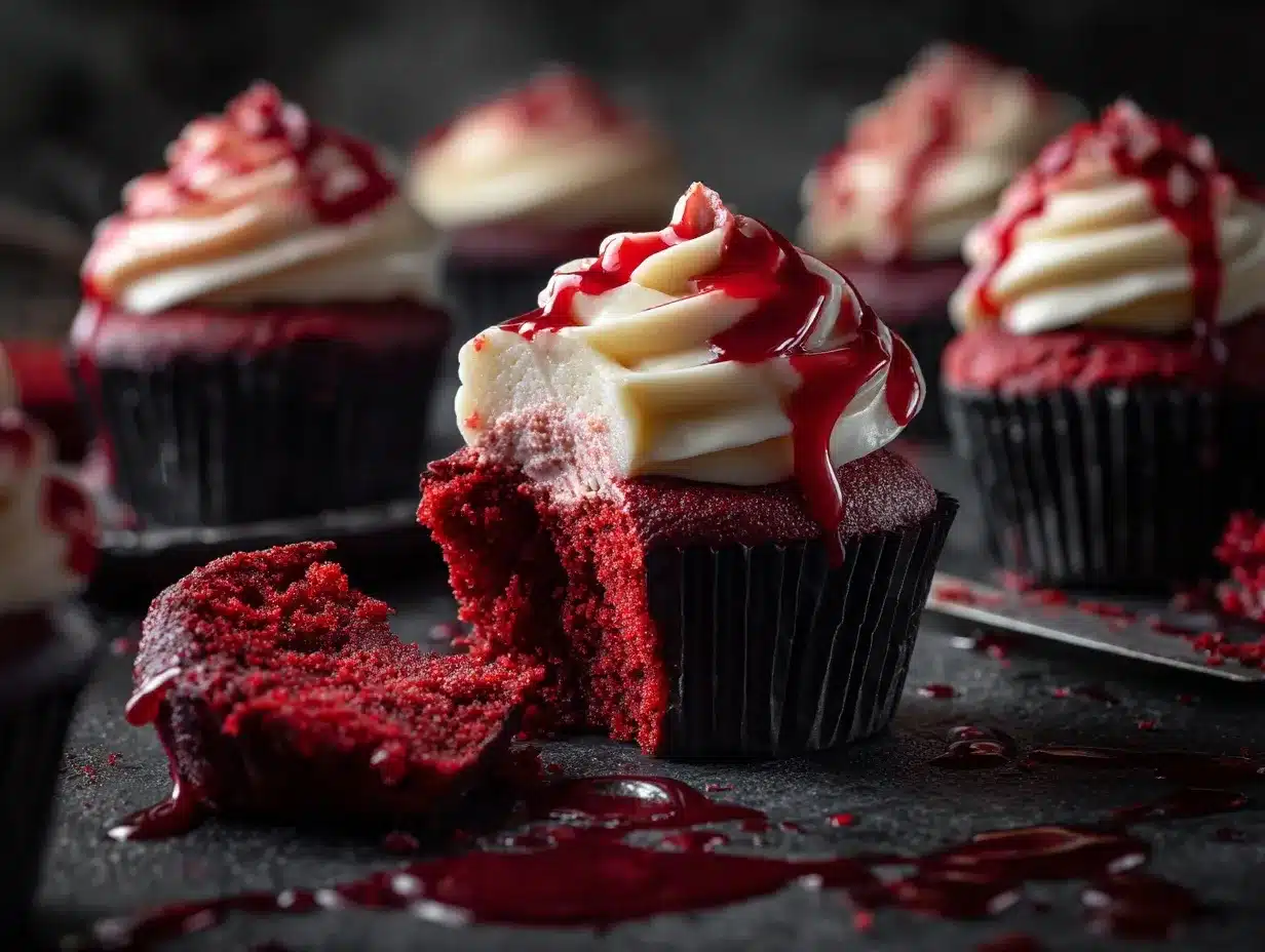Vampire Bite Cupcakes preparation steps