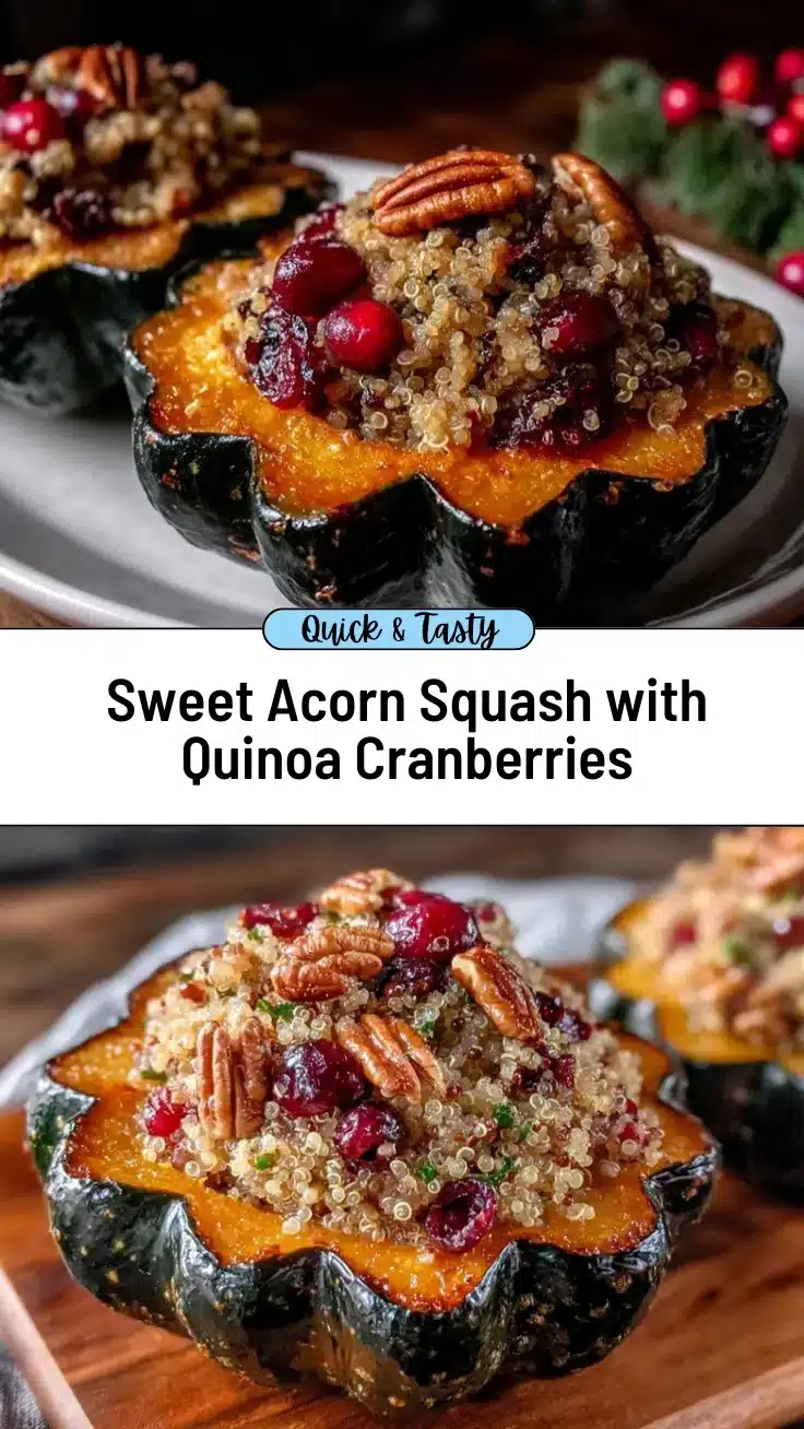 acorn squash stuffed with quinoa and cranberries recipe