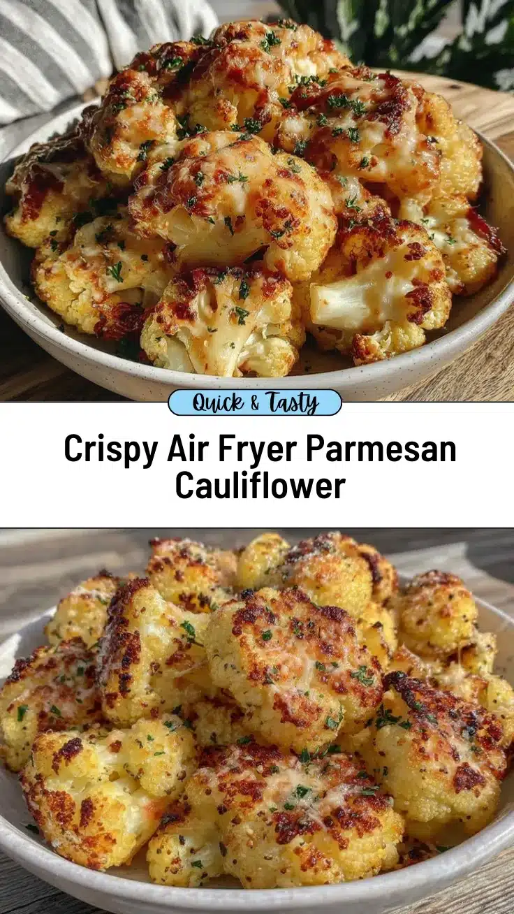air fryer parmesan roasted cauliflower recipe