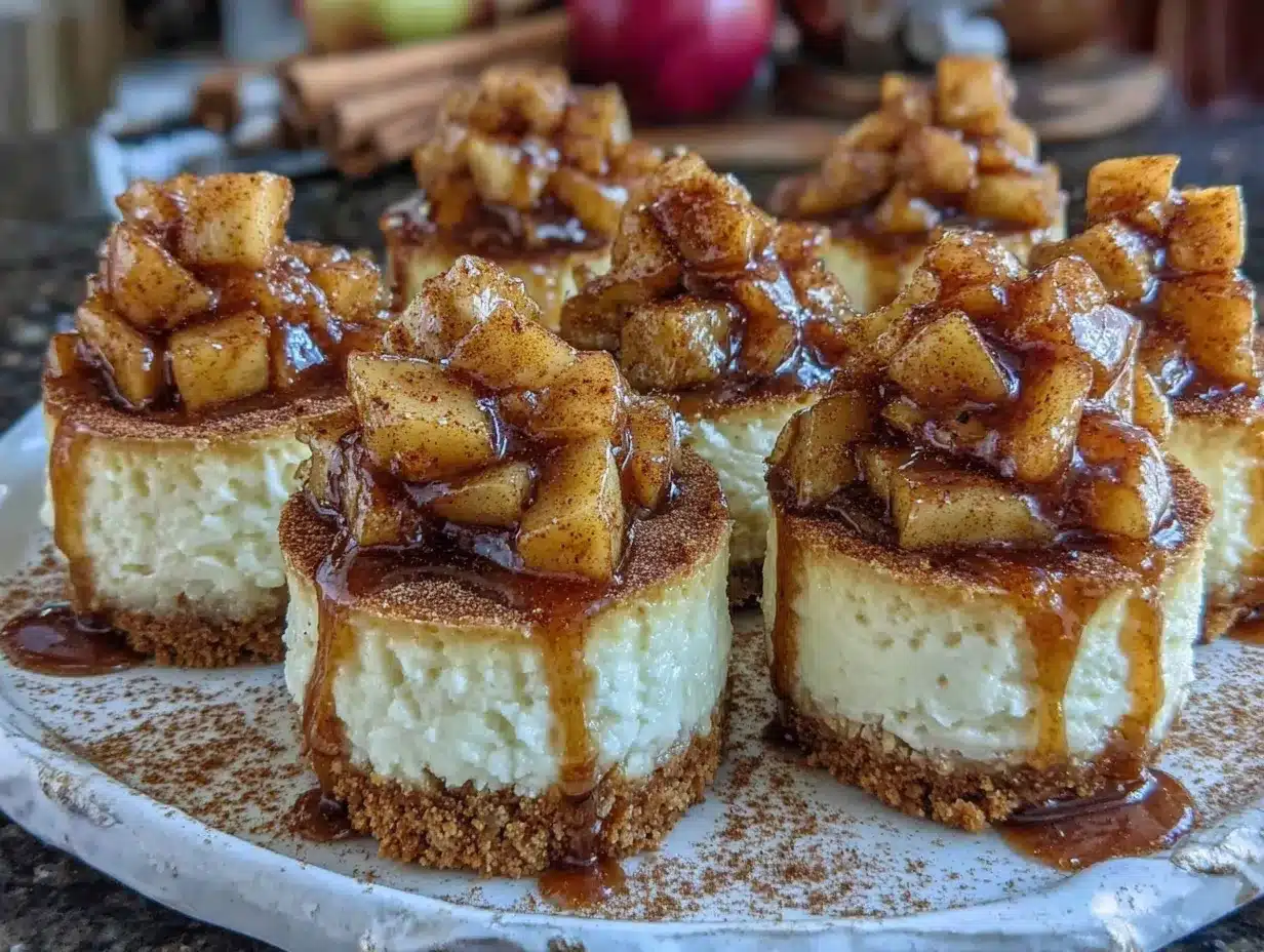 apple crisp mini cheesecakes preparation steps