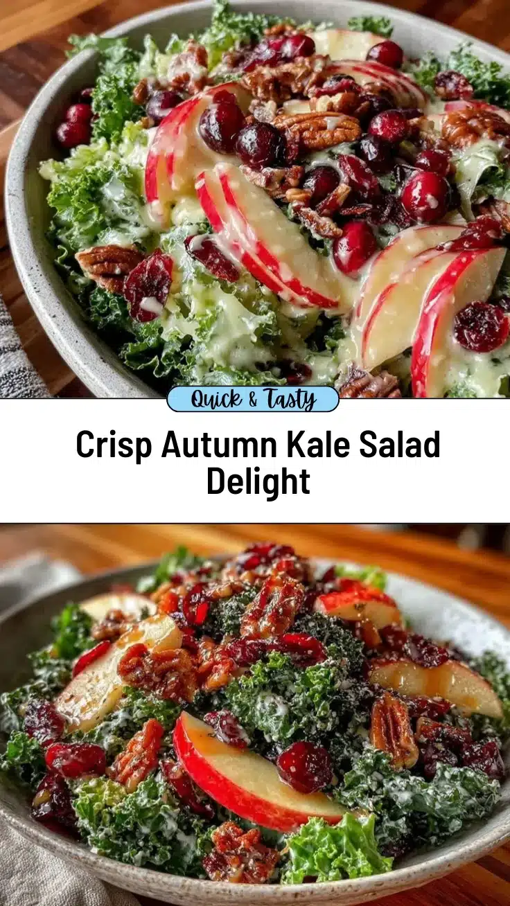 autumn kale salad with maple vinaigrette recipe