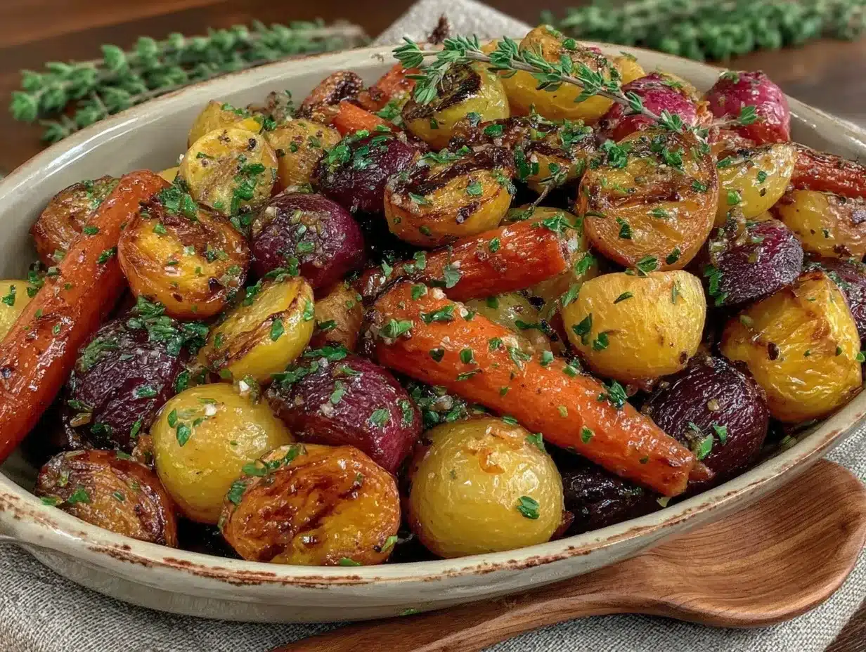 balsamic roasted root vegetables preparation steps