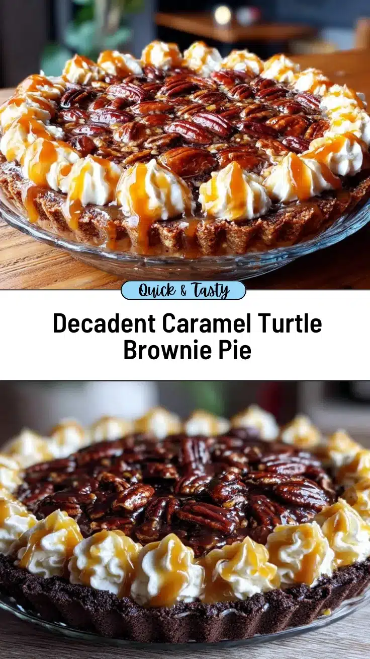 caramel turtle brownie pie recipe