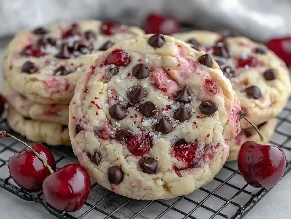 cherry chocolate chip cookies preparation steps