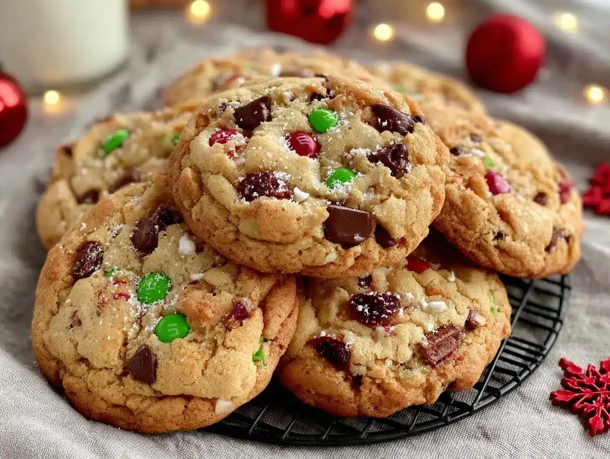 Christmas chocolate chip cookies preparation steps