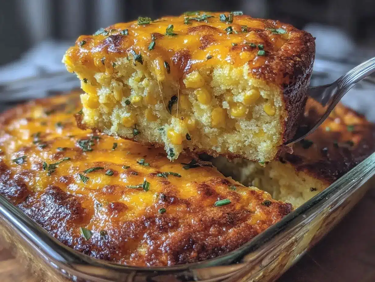 corn casserole with green chiles and cheddar preparation steps