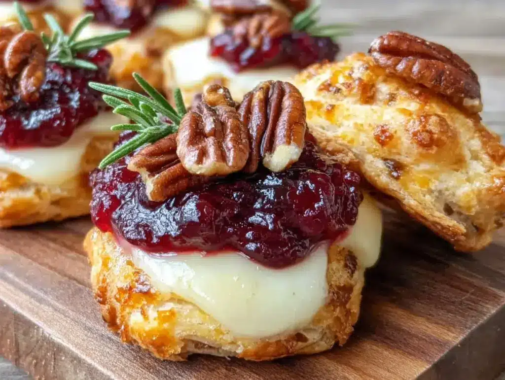 cranberry brie bites - featured image