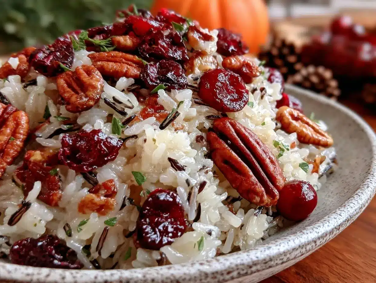 cranberry pecan wild rice pilaf preparation steps