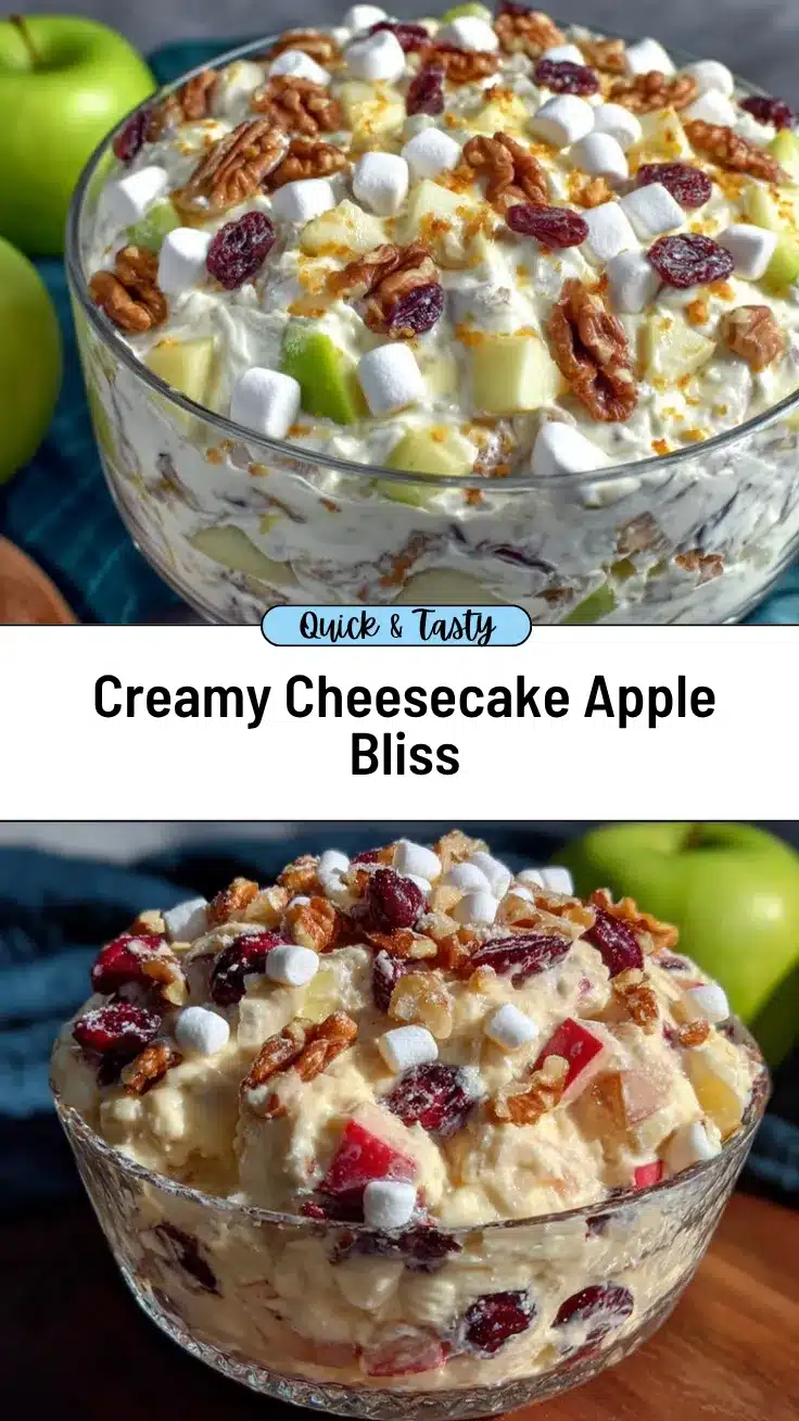 creamy cheesecake apple salad recipe