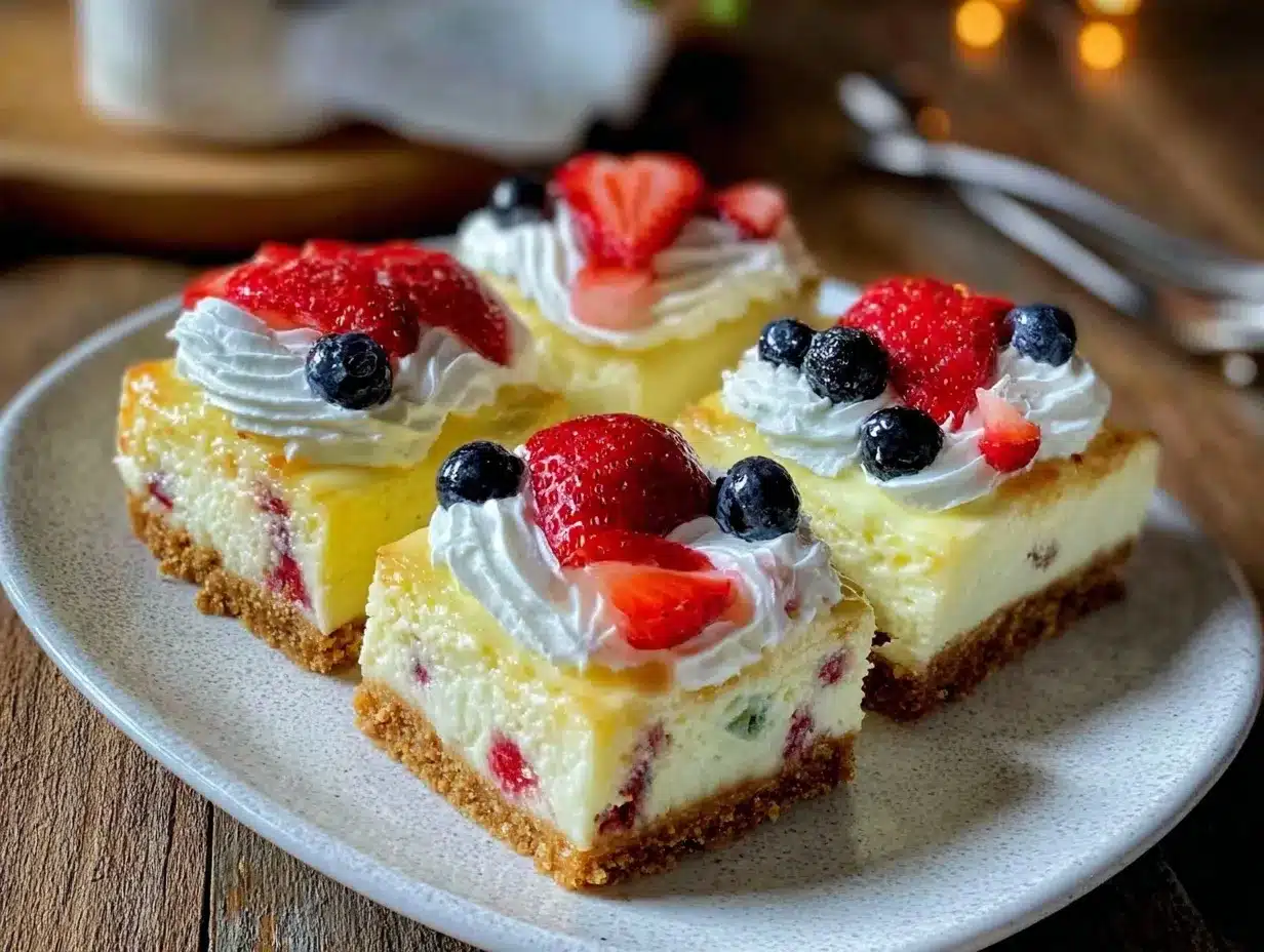 creamy cheesecake bars preparation steps
