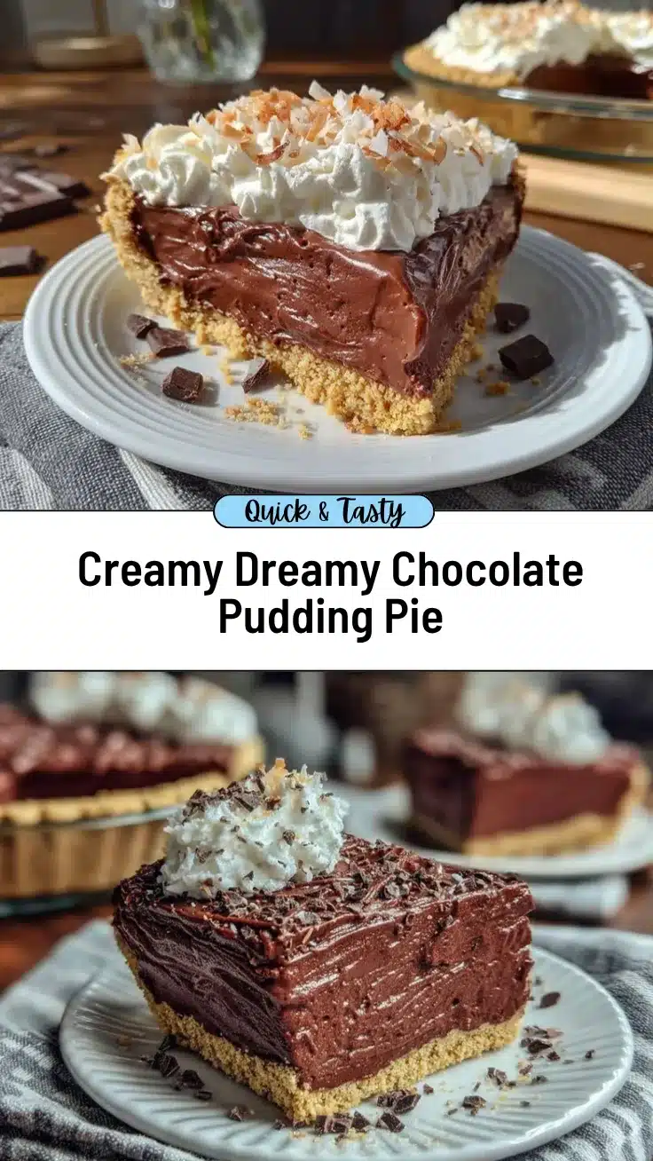 creamy chocolate pudding pie recipe