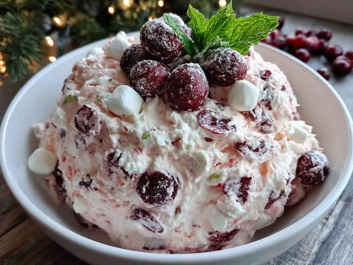 creamy cranberry fluff salad preparation steps