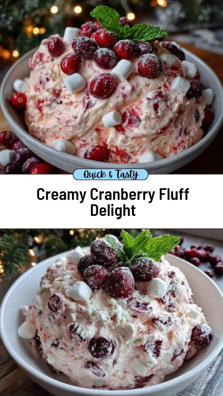 creamy cranberry fluff salad recipe