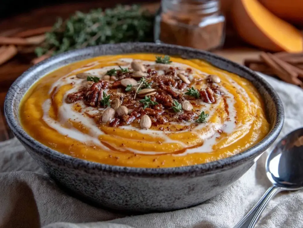 creamy instant pot butternut squash soup - featured image