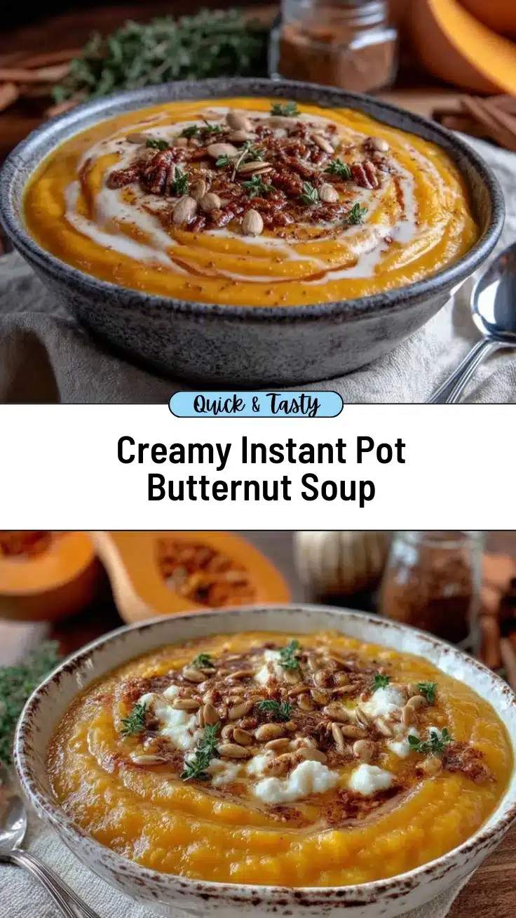 creamy instant pot butternut squash soup recipe