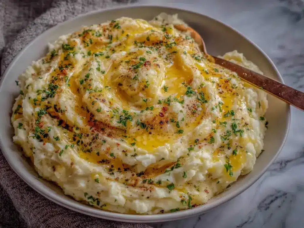 creamy mashed potatoes - featured image