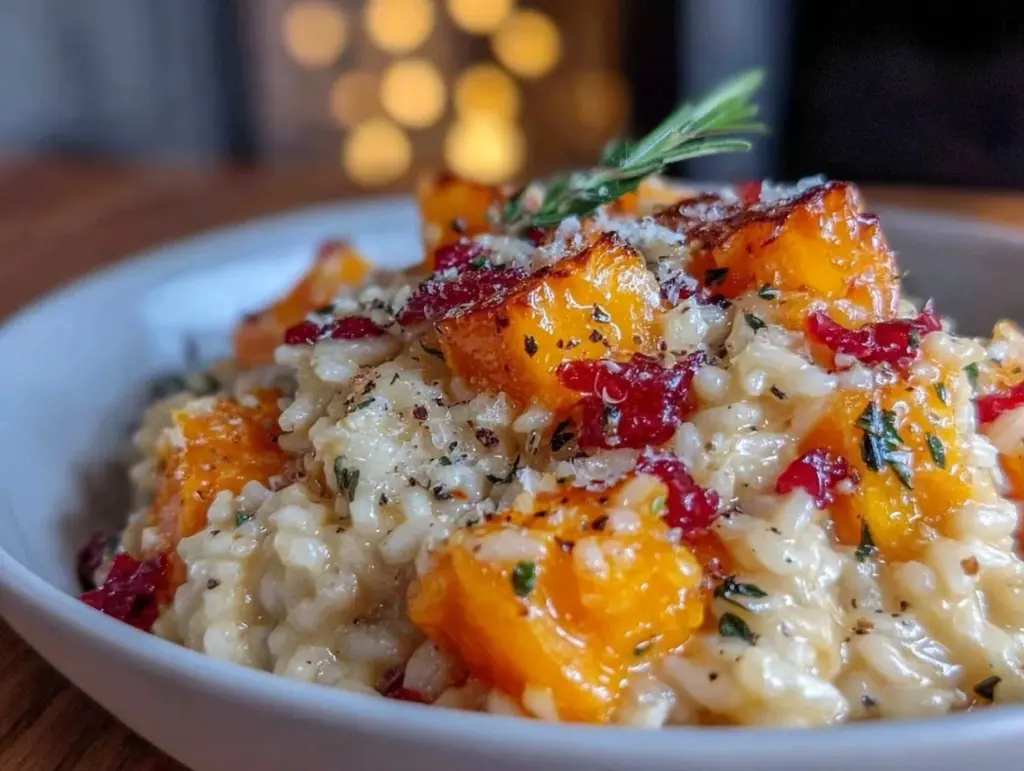 creamy parmesan risotto with butternut squash - featured image
