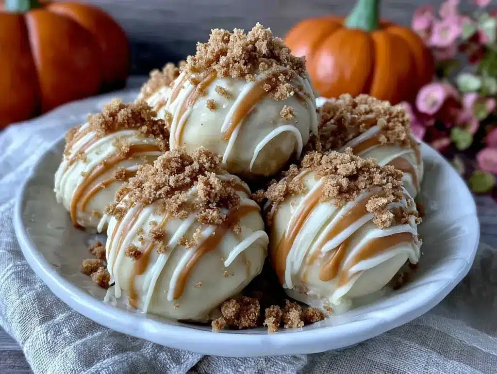Creamy Pumpkin Cheesecake Balls - featured image