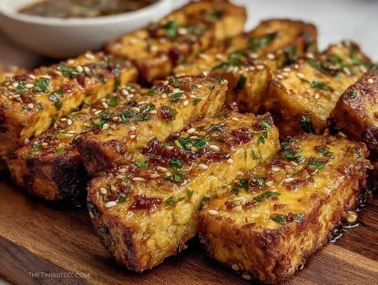 crispy garlic butter tofu bites preparation steps