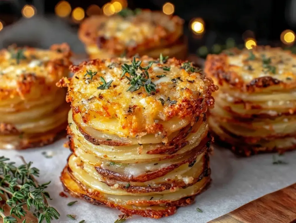 crispy Parmesan potato stacks - featured image