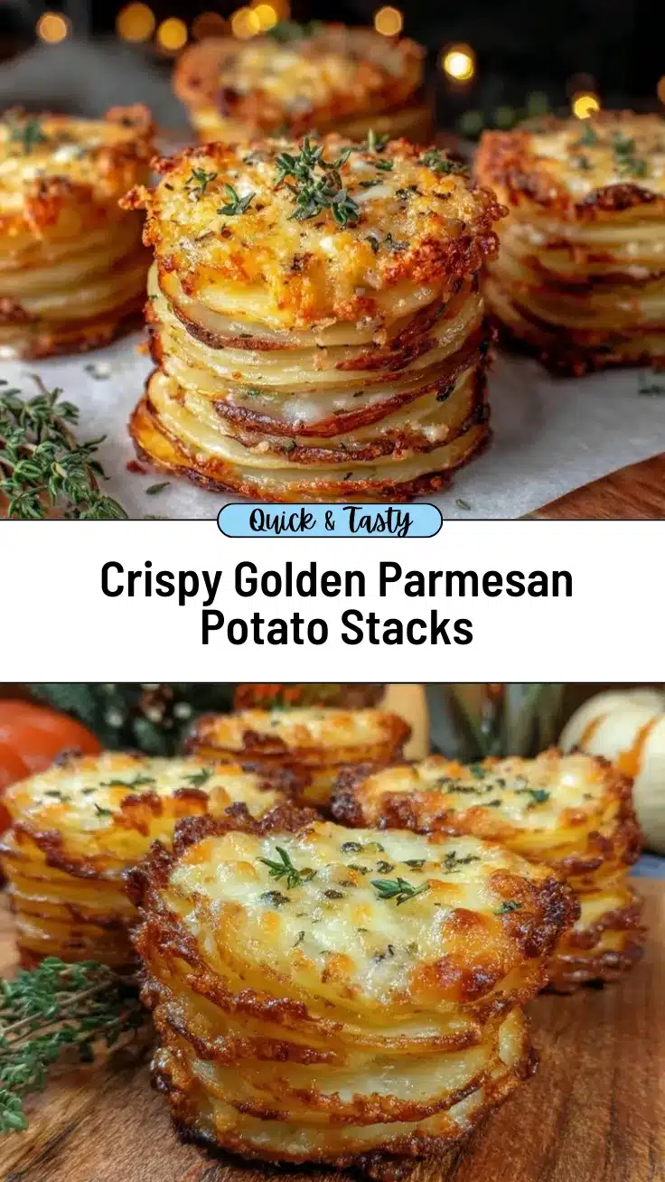 crispy Parmesan potato stacks recipe