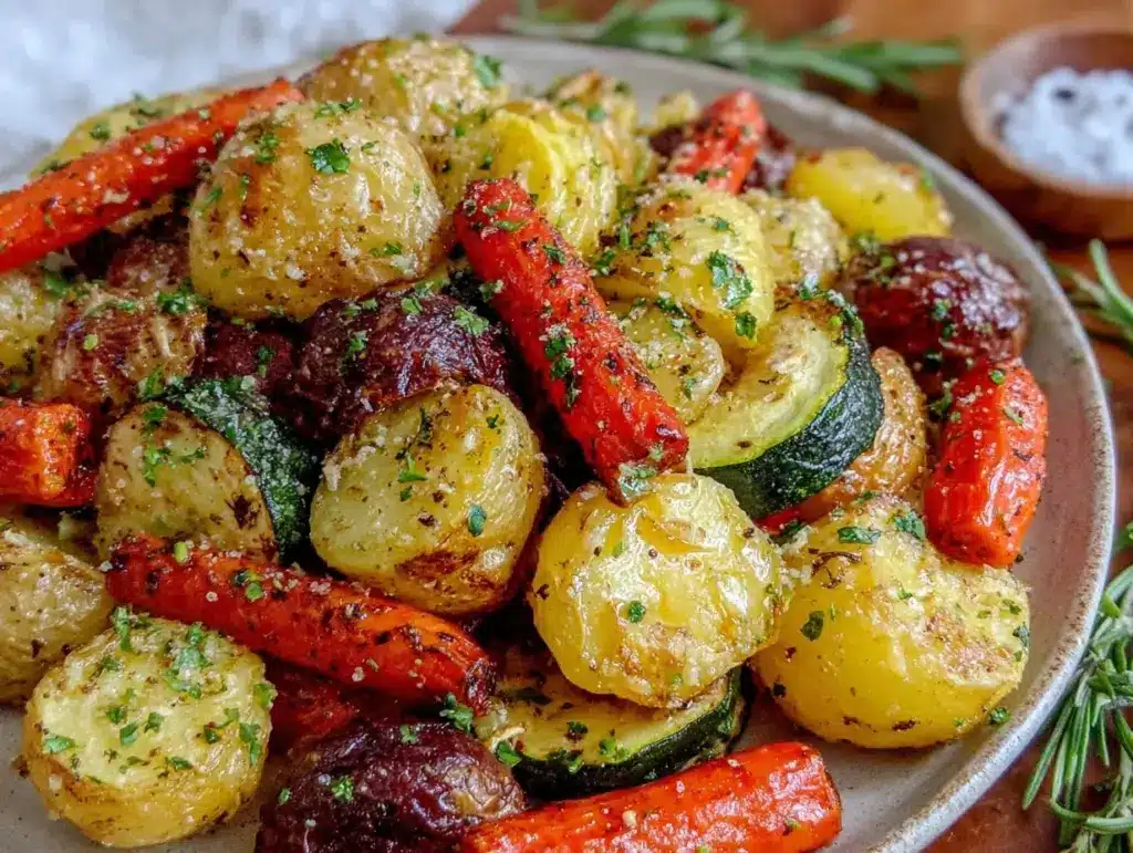 crispy roasted vegetables - featured image