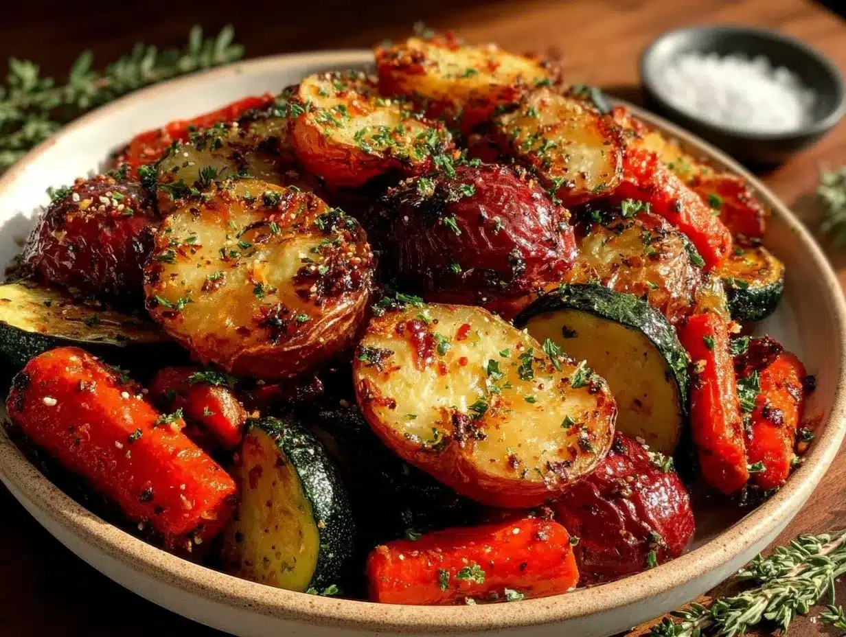 crispy roasted vegetables preparation steps
