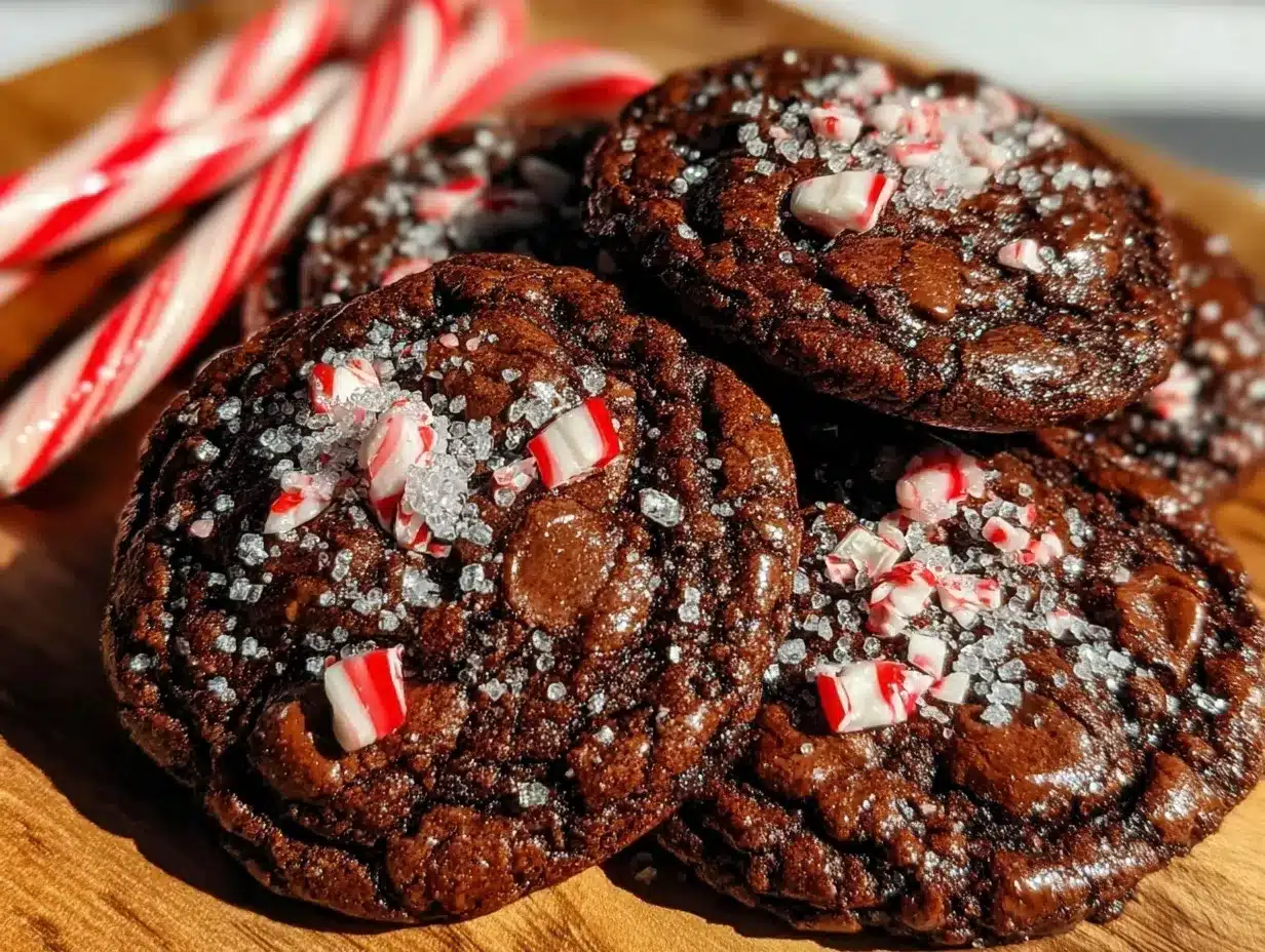 double chocolate peppermint cookies preparation steps