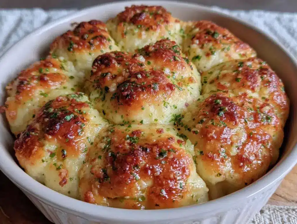 fluffy garlic butter bread rolls - featured image