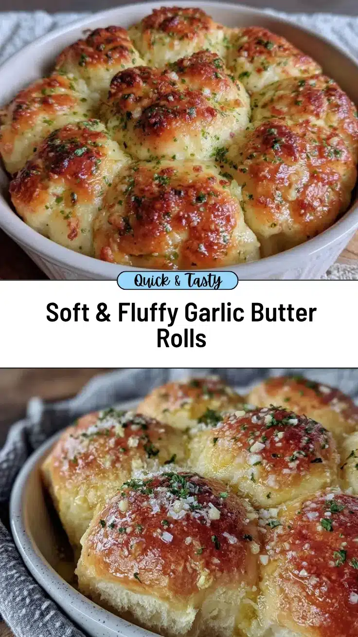 fluffy garlic butter bread rolls recipe