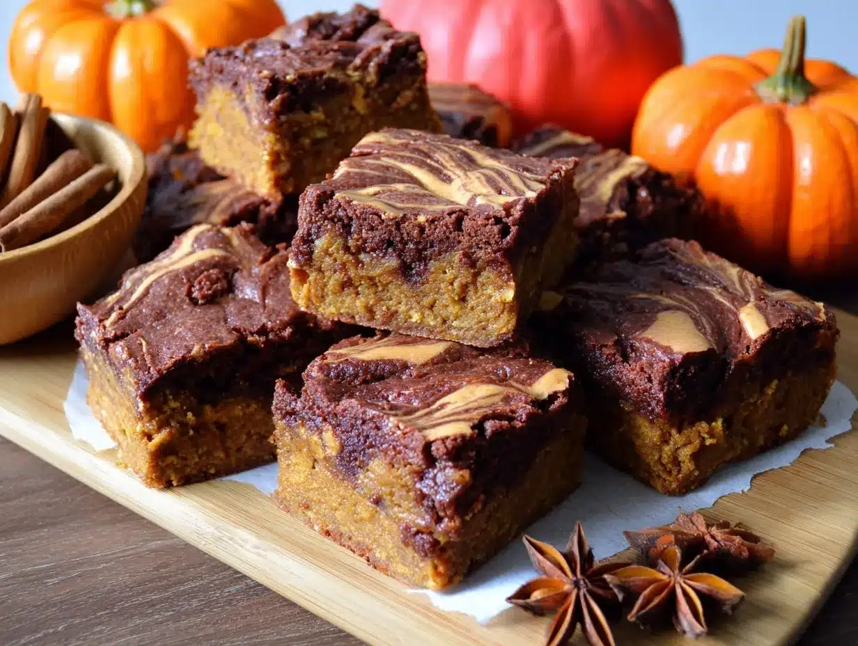 fudgy pumpkin swirl brownies preparation steps