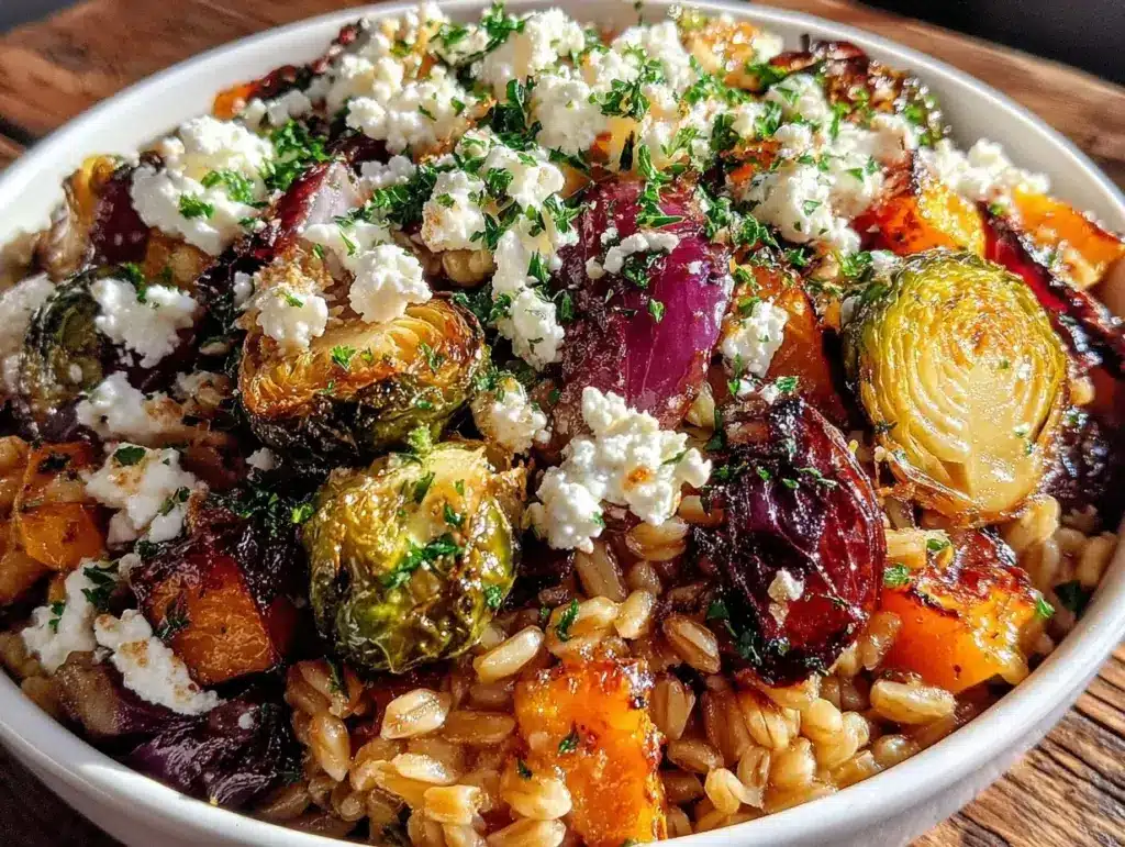 hearty farro salad - featured image