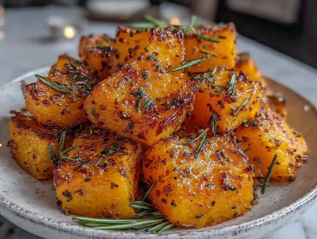 honey roasted butternut squash with rosemary preparation steps