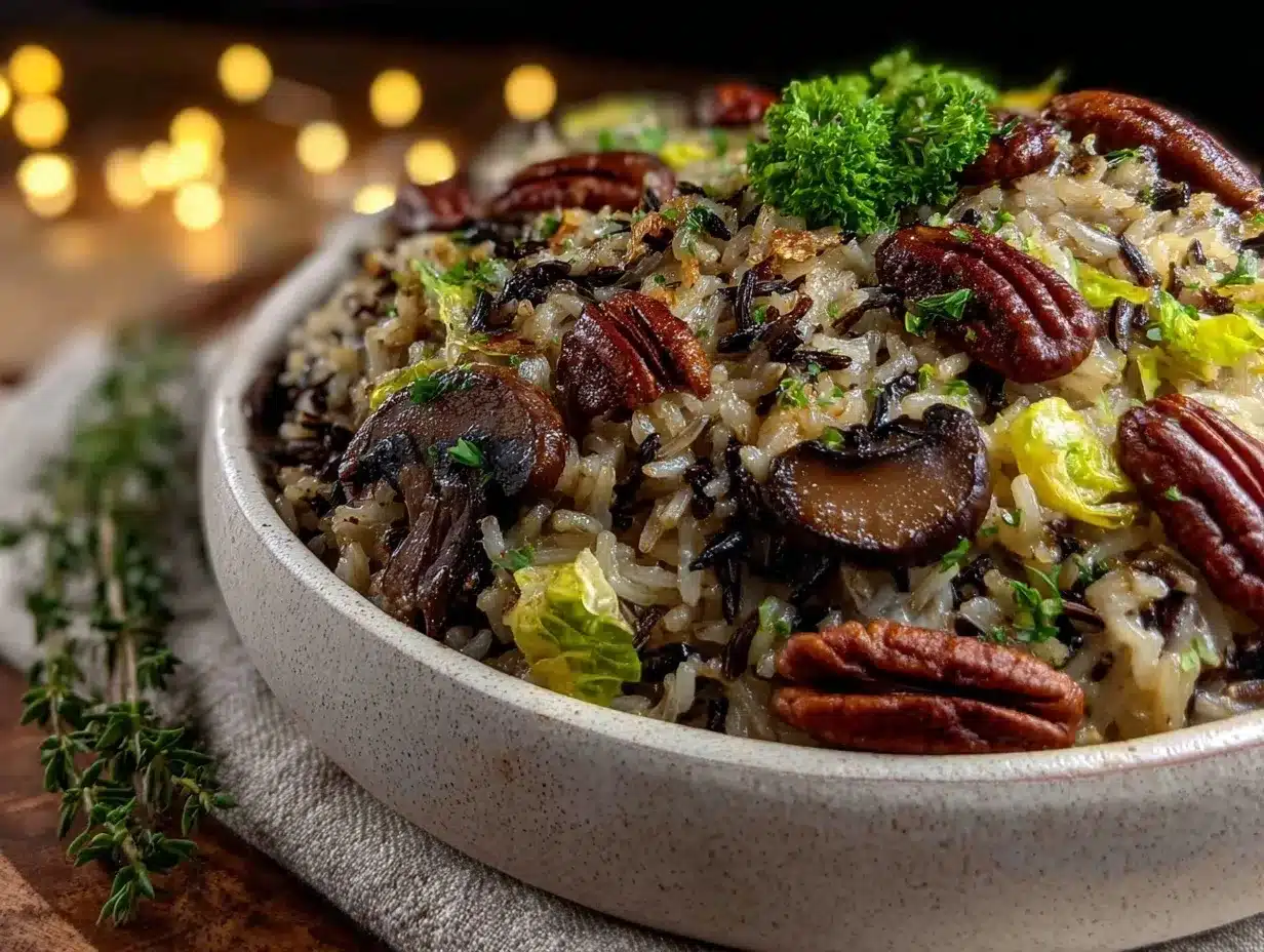 Instant Pot wild rice pilaf preparation steps
