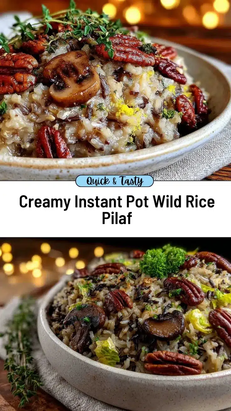 Instant Pot wild rice pilaf recipe