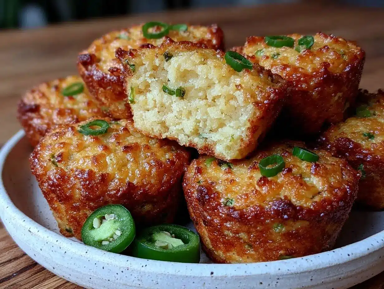 jalapeño cheddar cornbread muffins preparation steps