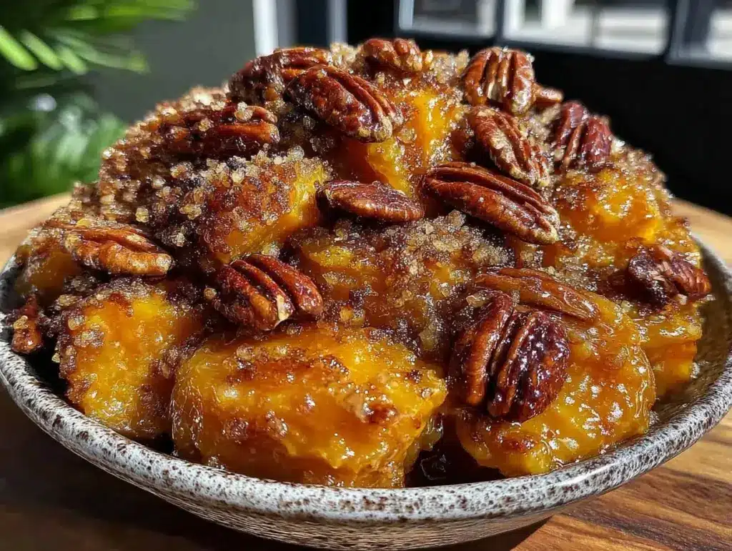 maple-bourbon sweet potato casserole - featured image