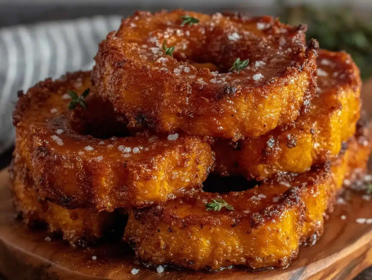 maple glazed acorn squash rings preparation steps