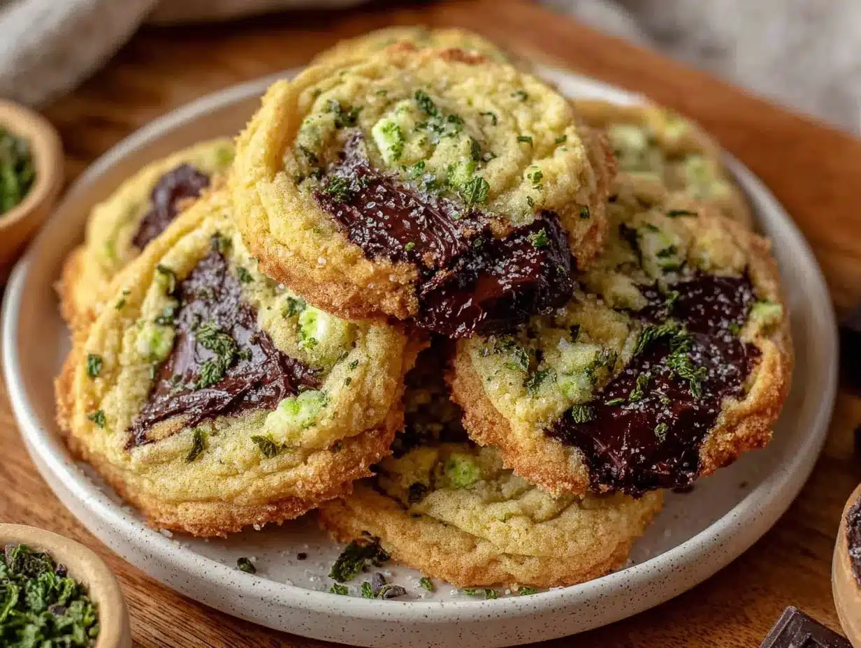 mint chocolate chip cookies preparation steps